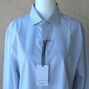 Geoffrey Beane Stripe Stretch Button Up Dress Shirt